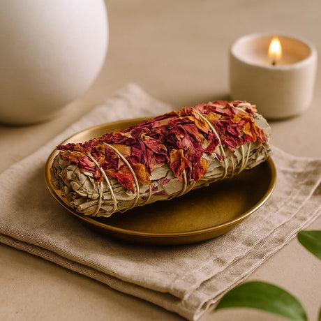 White Sage Smudge Stick, Castile Rose - SHAMTAM.COM