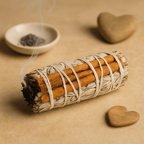 White Sage Smudge Stick With Cinnamon 10cm - SHAMTAM.COM