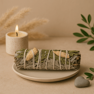 White Sage Smudge Stick with Ginger and Cedar