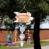 Whitewash Turtle Carving and Natural Copis Drop - SHAMTAM.COM