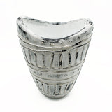 Boho Vase Wide Neck Shaped - Cream 22cm - SHAMTAM.COM