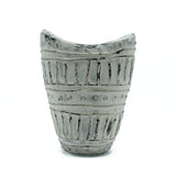 Boho Vase Wide Neck Shaped - Cream 22cm - SHAMTAM.COM