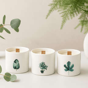 Wild Jasmine Scented Candle Soy Wax Wooden Wick - SHAMTAM.COM