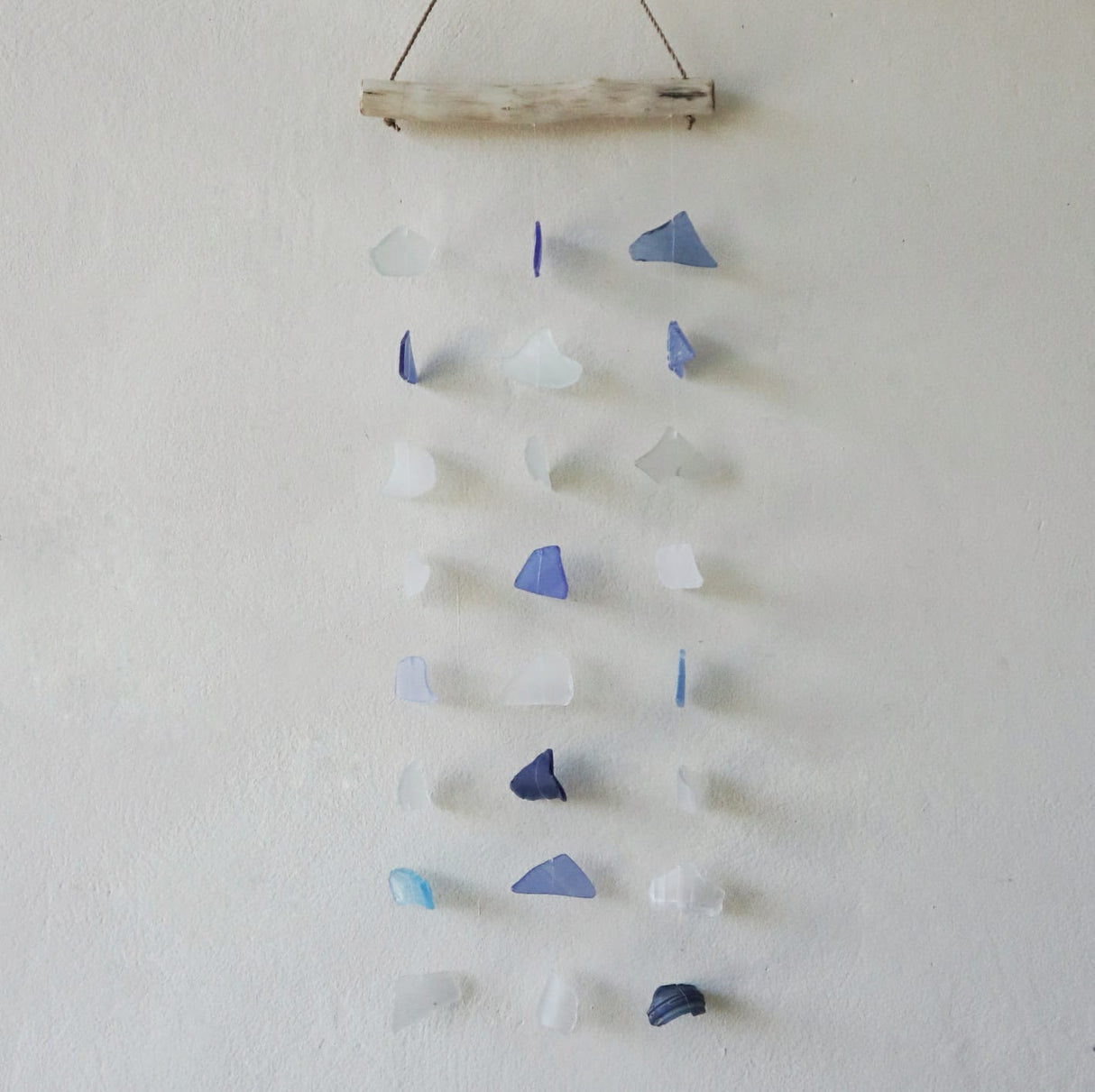 Wind Chimes Three Drop - Blue & White - SHAMTAM.COM