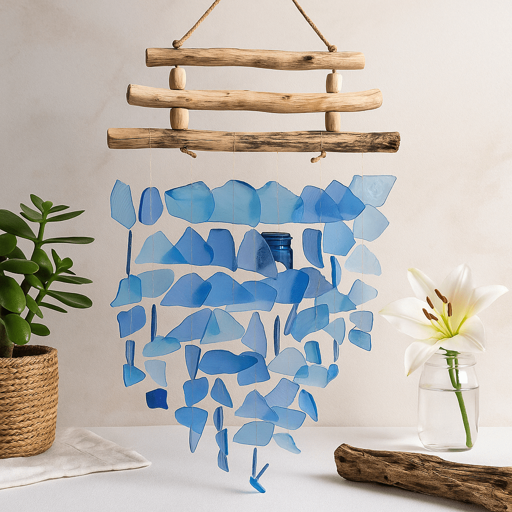 Wind Chime 3 Stick All Blues - SHAMTAM.COM