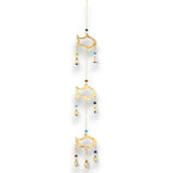 Serene Fish Drop Wind Chime with 7 Brass Bells - Handcrafted Indian Decor for Abundance and Tranquility - SHAMTAM.COM