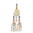 Brass Om Chakra Wind Chime with Healing Beads and 7 Bells - Handcrafted Spiritual Decor from India - SHAMTAM.COM