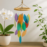 Wind Chime Rainbow Leaf Bamboo Drop - SHAMTAM.COM