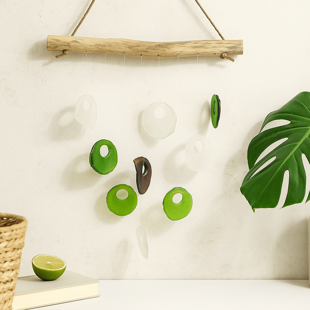 Wind Chime With Bottle Bottoms - SHAMTAM.COM