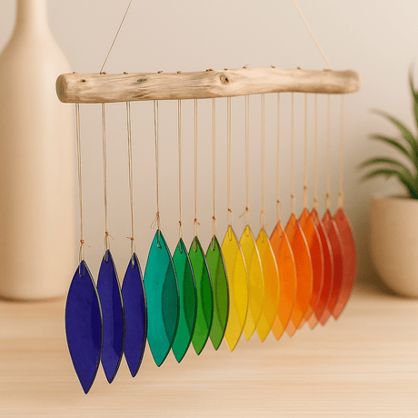 Wind Chimes Rainbow Glass Assorted - SHAMTAM.COM