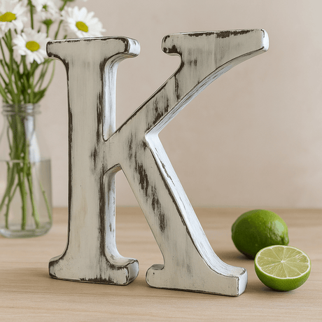 Wood Letter K - SHAMTAM.COM