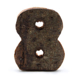 Wood Slice Bark Edge Number 8 7 cm - SHAMTAM.COM