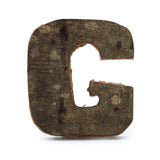 Wooden Bark Letter G, 7 cm - SHAMTAM.COM