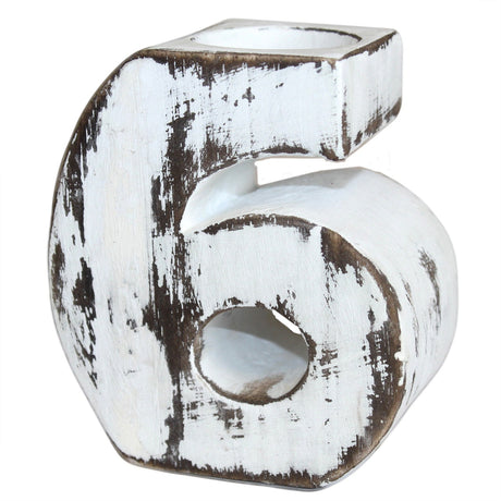 Wooden Birthday Numbers - No.6 - SHAMTAM.COM