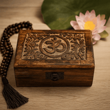 Wooden Keepsake Box Large Om 20x15x7.5cm - SHAMTAM.COM