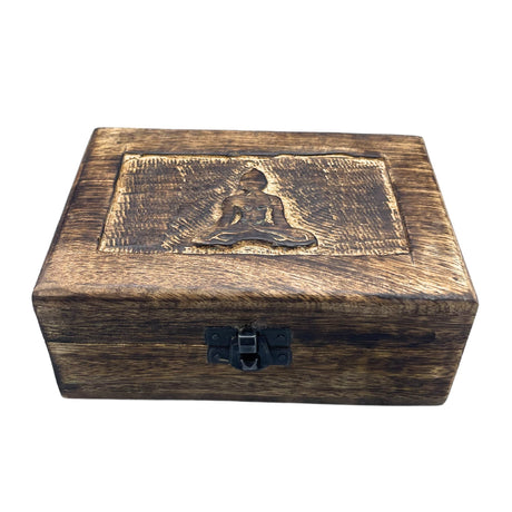 Medium Wooden Keepsake Box 15x10x6cm - Buddha - SHAMTAM.COM