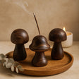 Wooden Mushroom Incense Holders Set of 3 - SHAMTAM.COM