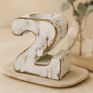 Wooden Number 2 Birthday