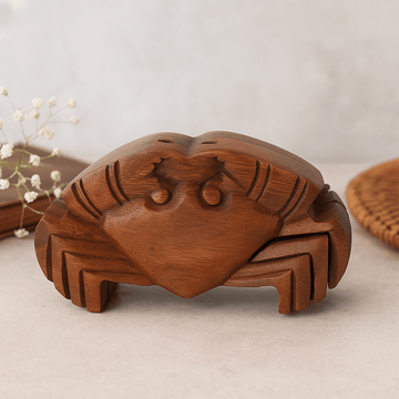 Wooden Puzzle Box Beach Crab
