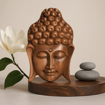 Scatola Puzzle in Legno Testa di Buddha