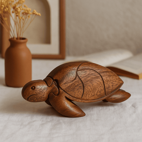 Wooden Puzzle Box - Sea Turtle - SHAMTAM.COM