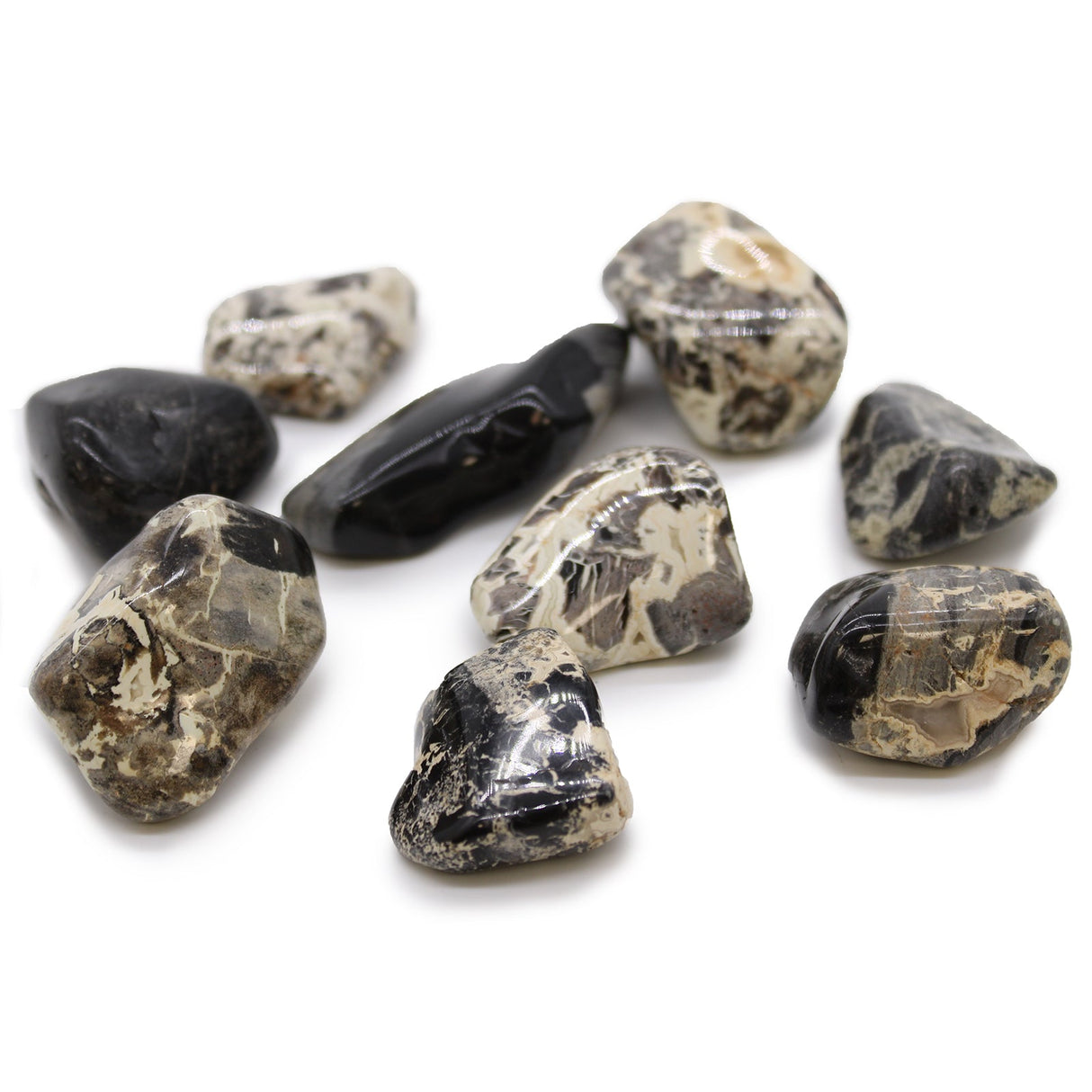 Silverleaf Jasper Tumbled Stones XL - SHAMTAM.COM