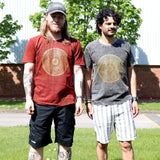 XLarge Stone Washed T-Shirt - Mandala - Maroon - SHAMTAM.COM