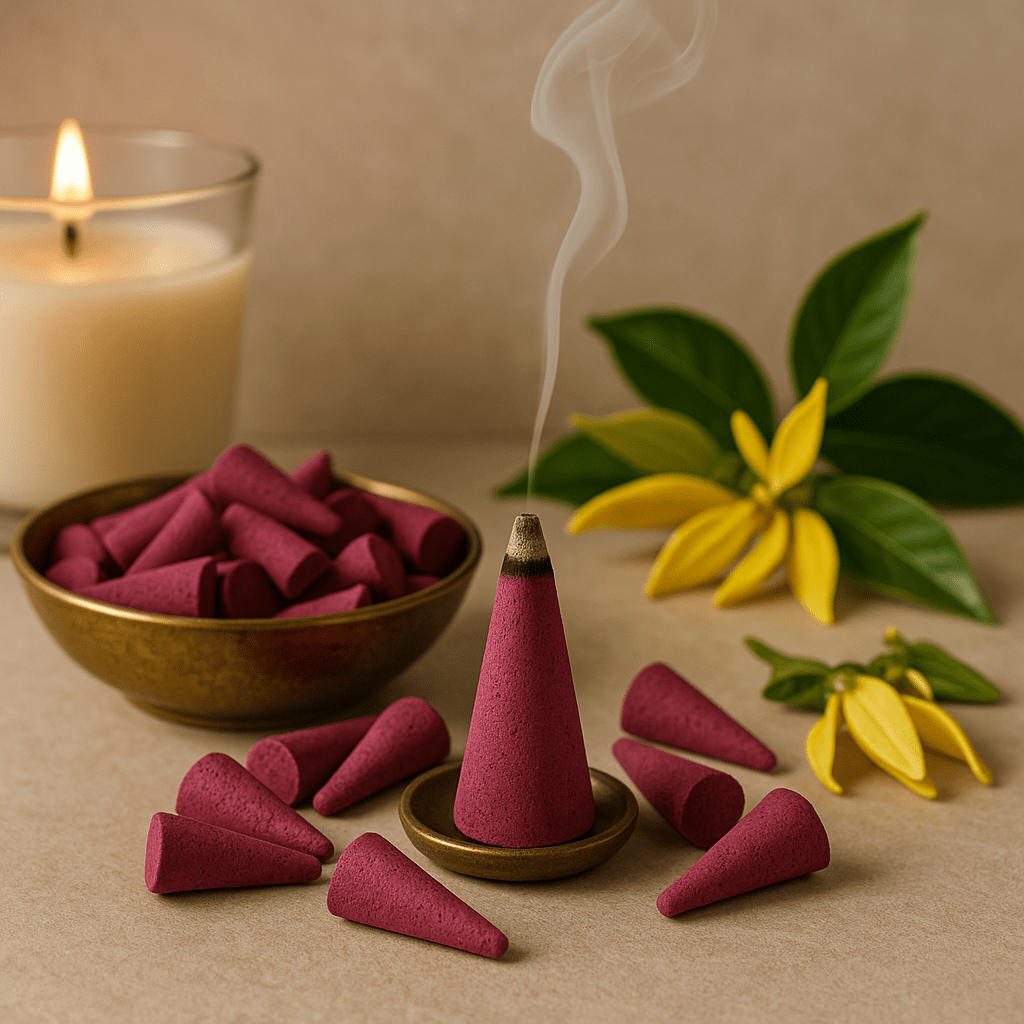 Ylang Ylang Incense Cones, 850 Count - SHAMTAM.COM