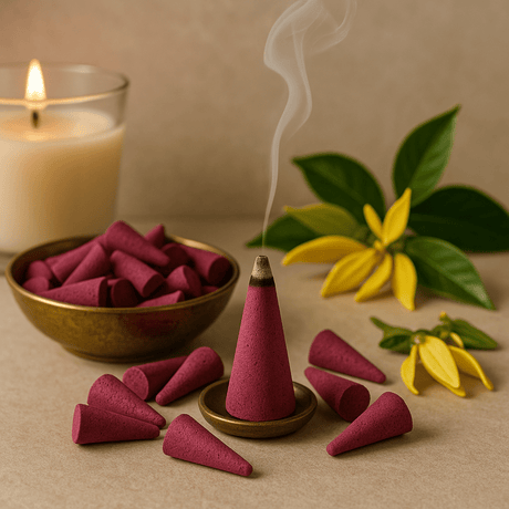 Ylang Ylang Incense Cones, 850 Count - SHAMTAM.COM