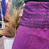 Yoga Pants - Thai Fisherman Mandala Mantra on Purple - SHAMTAM.COM