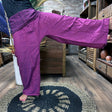 Yoga Pants - Thai Fisherman Mandala Mantra on Purple - SHAMTAM.COM