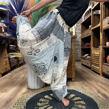 Yoga Broek – Aladdin Himalaya Print Grijs