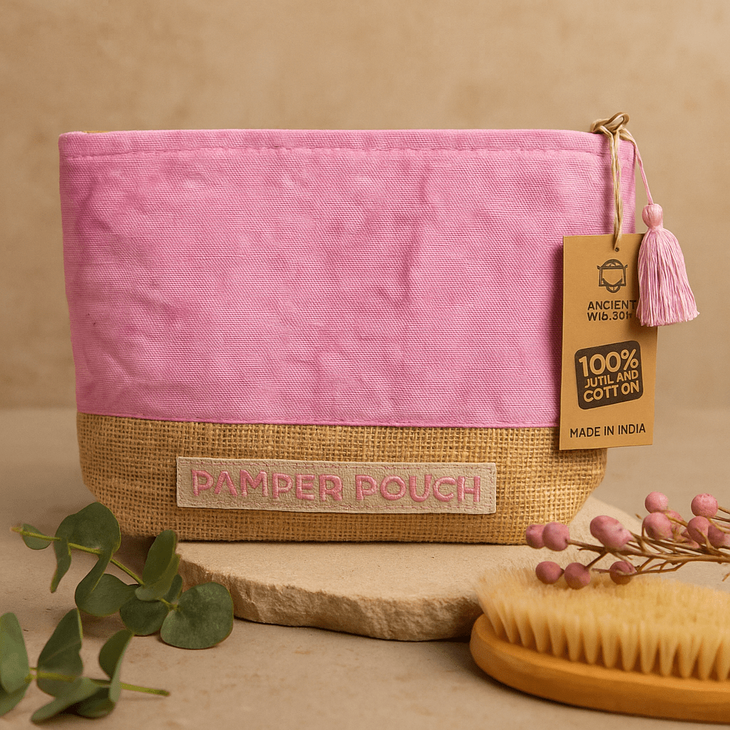 Zipper Pouch, Pink and Purple Stonewash - SHAMTAM.COM