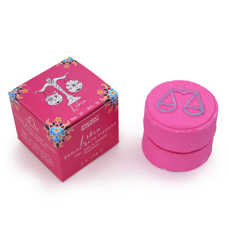 Set of Zodiac Bath Fizzers with Horoscope - Libra - SHAMTAM.COM