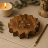Zodiac Incense Burner Engraved Brass Sun - SHAMTAM.COM