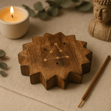 Zodiac Incense Burner Engraved Brass Sun – 12 Pack
